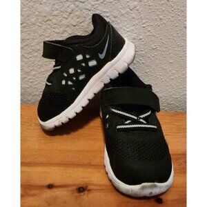 Nike Boys Flex 2015 Run 724991-001 Black White Shoes Sneakers Toddler Size 3C